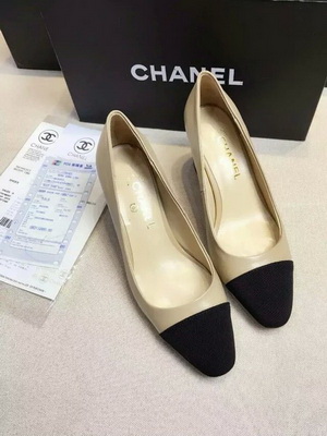 CHANEL Shallow mouth Block heel Shoes Women--061